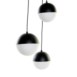 LAMPARA TECHO METAL CRISTAL